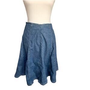 Relativity High Waisted Cotton Midi Denim Skirt 8P